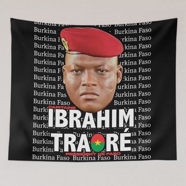 Item preview, Ibrahim Traoré Burkina Faso designed and sold by Wolagno.