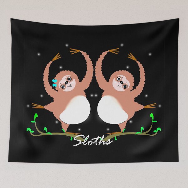 Item preview, Happy dancing sloths  designed and sold by Shirley cute art .