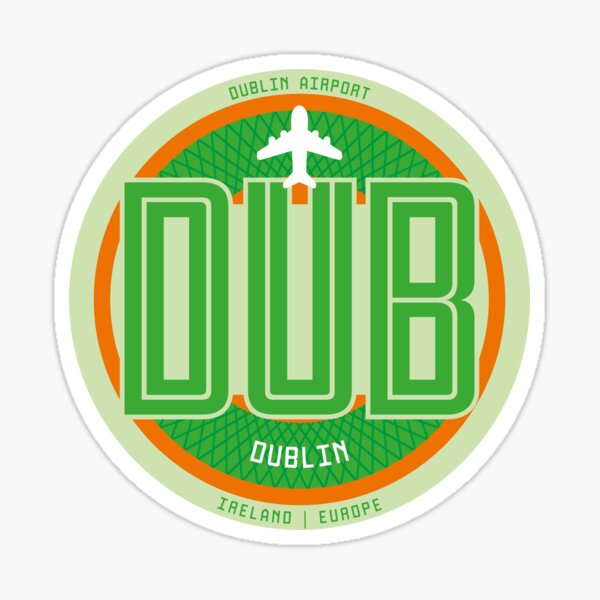 Item preview, Airport Badge Sticker DUB Dublin designed and sold by avionuts.