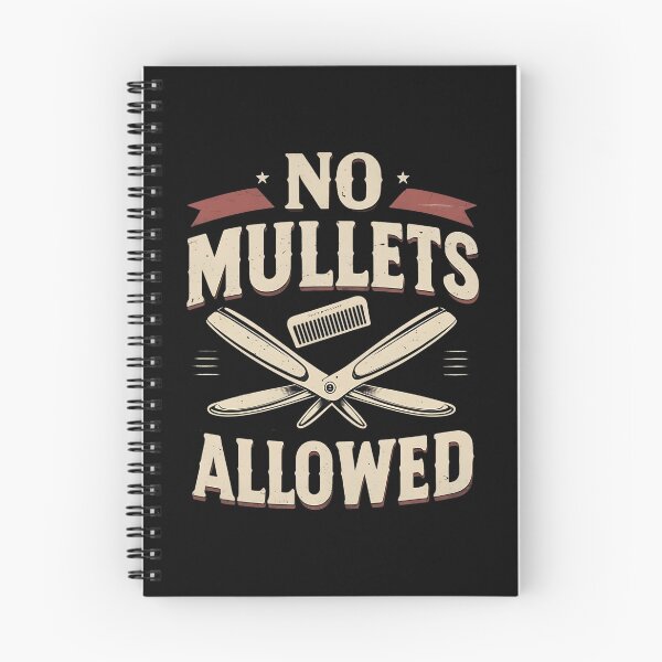 Item preview, No Mullets Allowed Barber Joke designed and sold by DomTeesHaven.