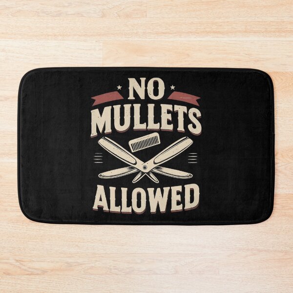 Item preview, No Mullets Allowed Barber Joke designed and sold by DomTeesHaven.