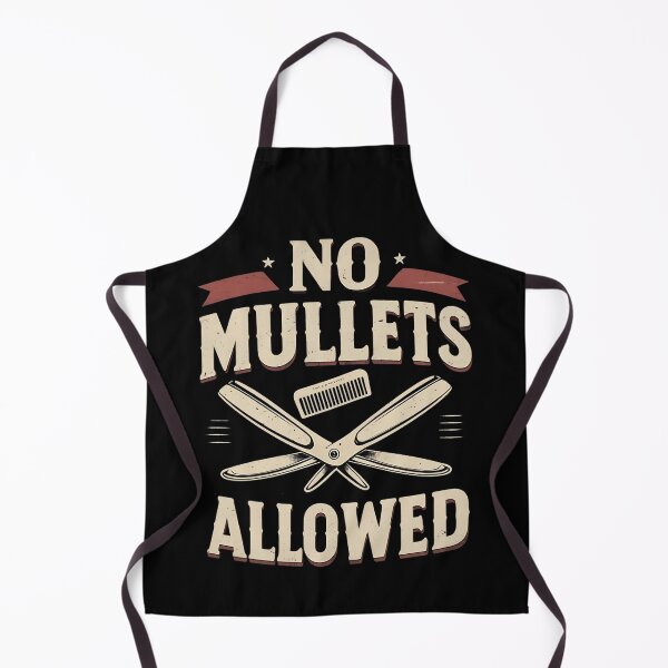 Item preview, No Mullets Allowed Barber Joke designed and sold by DomTeesHaven.
