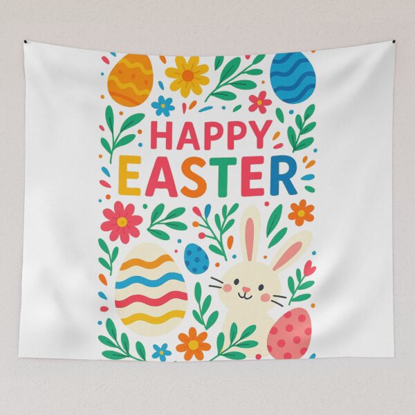 Item preview, Easter, holiday, happy Easter, rabbit, egg, cheerful, colours, colourful, funny  designed and sold by B-M-Store.