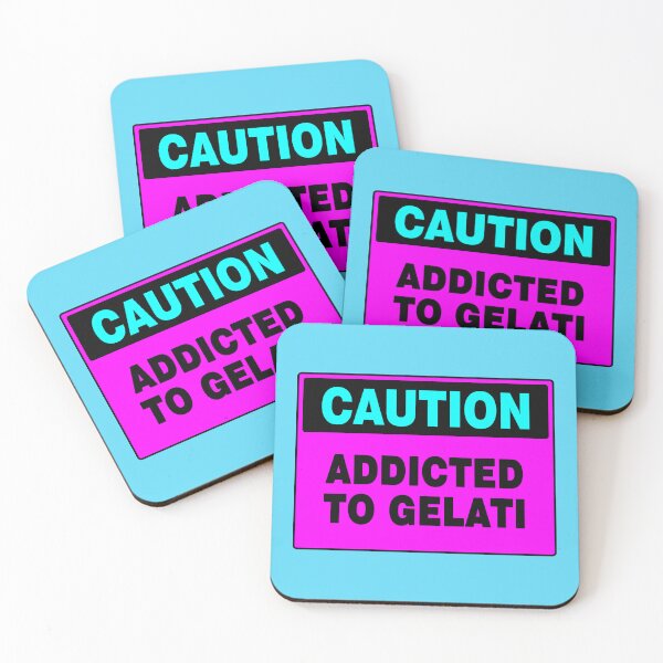 Item preview, Caution Sign: Addicted To Gelati, Pink Sign, Sweet Treat, Icecream  designed and sold by AASparksDesigns.