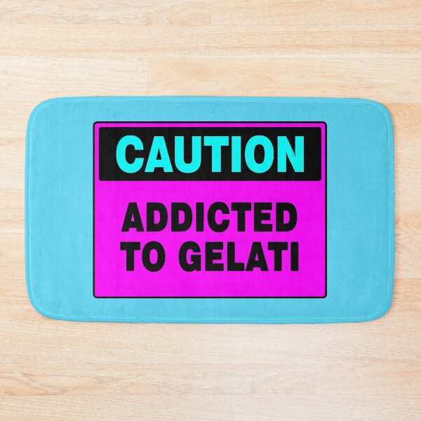 Item preview, Caution Sign: Addicted To Gelati, Pink Sign, Sweet Treat, Icecream  designed and sold by AASparksDesigns.