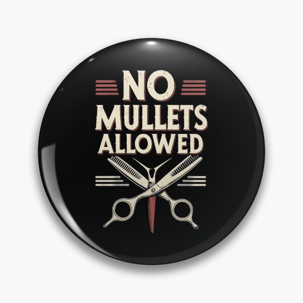 Item preview, No Mullets Allowed Barber Joke designed and sold by DomTeesHaven.