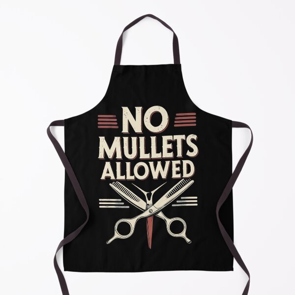 Item preview, No Mullets Allowed Barber Joke designed and sold by DomTeesHaven.