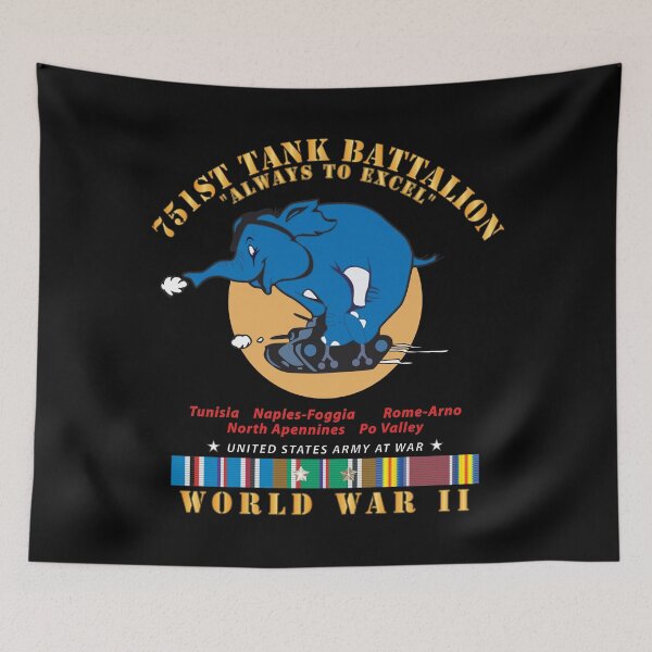 Item preview, 751st Tank Battalion - Always to Excel - w Tank w PP - WWII  EU SVC designed and sold by Military Insignia Products.