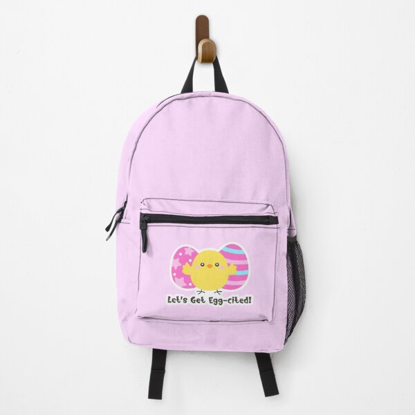 Item preview, Let’s Get Egg-cited – Funny Easter Chick with Eggs Sticker designed and sold by BubiStudio.