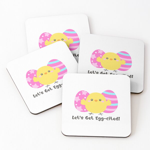 Item preview, Let’s Get Egg-cited – Funny Easter Chick with Eggs Sticker designed and sold by BubiStudio.