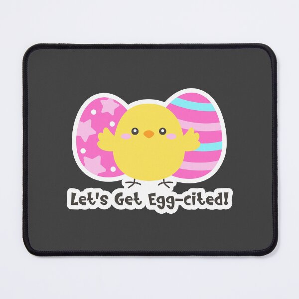 Item preview, Let’s Get Egg-cited – Funny Easter Chick with Eggs Sticker designed and sold by BubiStudio.