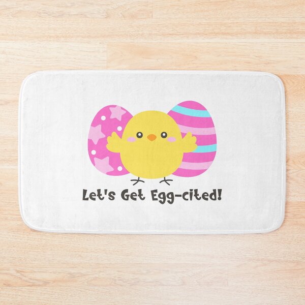 Item preview, Let’s Get Egg-cited – Funny Easter Chick with Eggs Sticker designed and sold by BubiStudio.