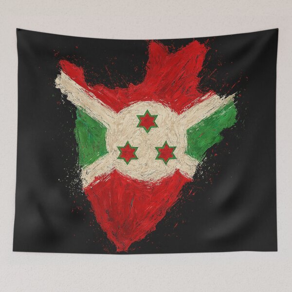 Item preview, Burundi flag painted designed and sold by ilakz.