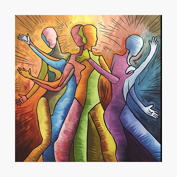 Item preview, Dance of abstract people designed and sold by wzetart.