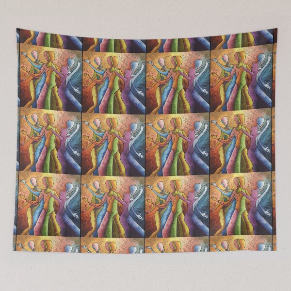 Item preview, Dance of abstract people designed and sold by wzetart.