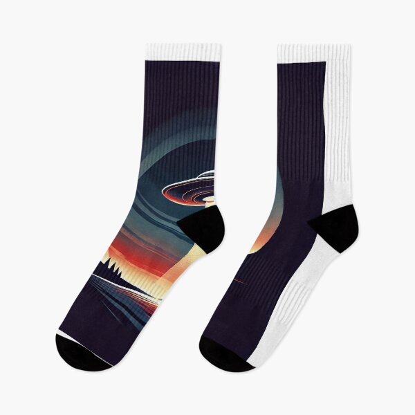 Item preview, Alien Arrival – Mysterious UFO Landing at Night – Sci-Fi Fashion Inspiration designed and sold by Oddly-Worn.