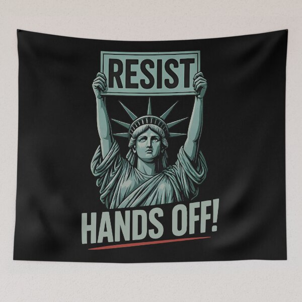 Item preview, Resist Resistance Statue of Liberty Hands Off Protest designed and sold by DorikoKazan.