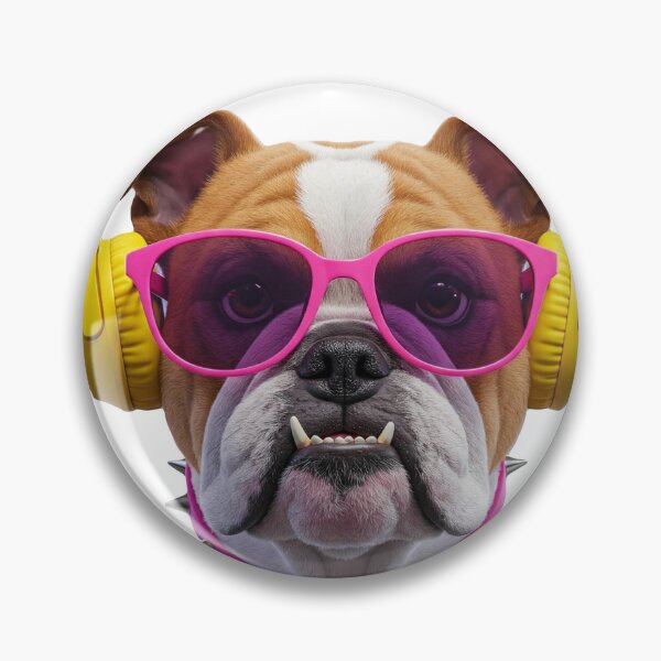 Item preview, Cool Bulldog Vibes: Pink Shades & Beats designed and sold by RRBEK.