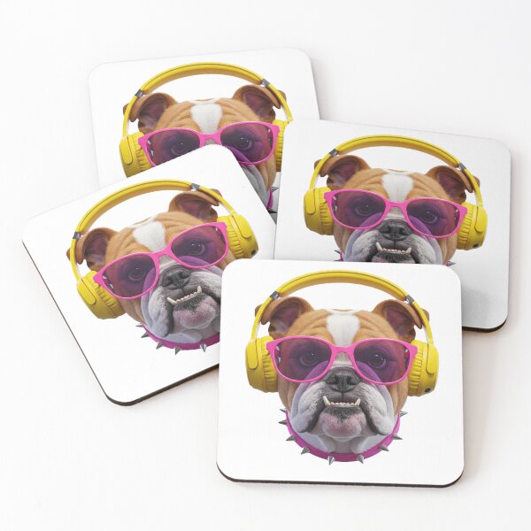 Item preview, Cool Bulldog Vibes: Pink Shades & Beats designed and sold by RRBEK.