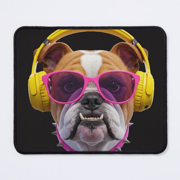 Item preview, Cool Bulldog Vibes: Pink Shades & Beats designed and sold by RRBEK.