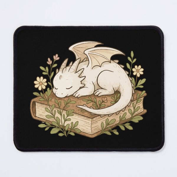 Item preview, Cute Fantasy Dragon Sleeping On The Book designed and sold by TomFrontierArt.
