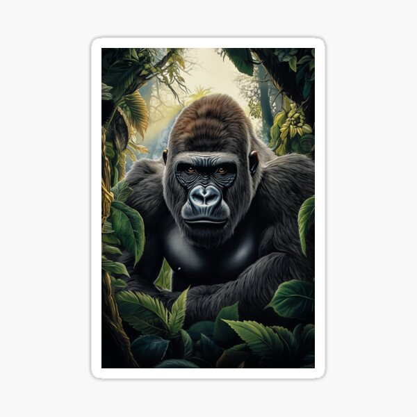Item preview, Gorilla in Jungle designed and sold by PetsArt.