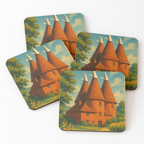 Item preview, Kentish Oast House Surrounded by Summer Flowers designed and sold by Places On Earth.