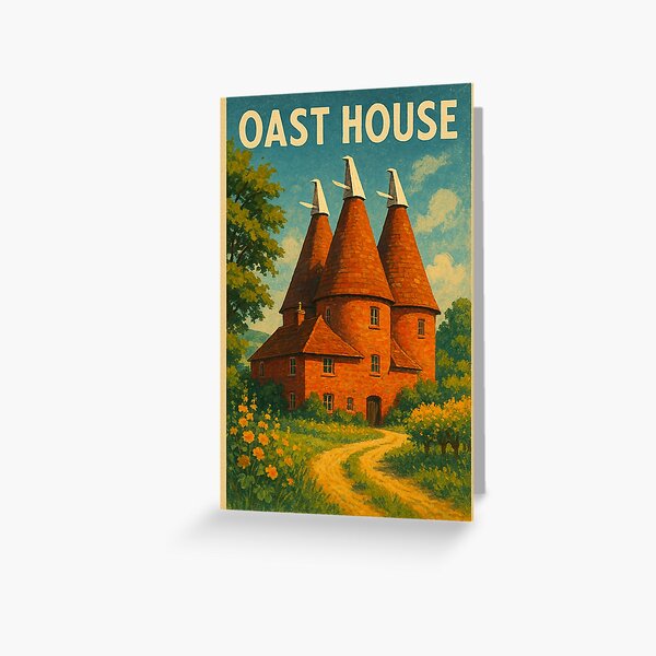 Item preview, Kentish Oast House Surrounded by Summer Flowers designed and sold by Places On Earth.
