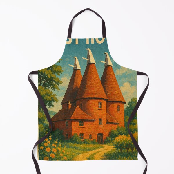 Item preview, Kentish Oast House Surrounded by Summer Flowers designed and sold by Places On Earth.