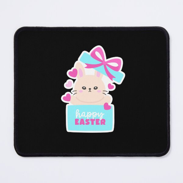 Item preview, Happy Easter Bunny Popping Out of Gift Box with Hearts and Bow Sticker designed and sold by BubiStudio.