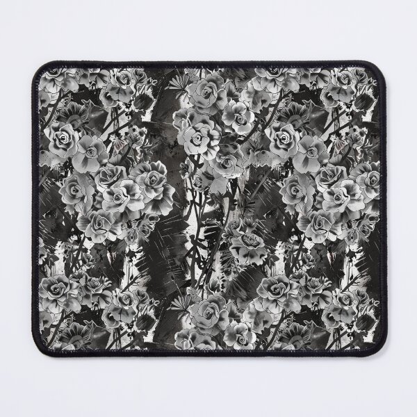 Item preview, Monochrome Floral Pattern With Artistic Background Strokes designed and sold by CoolPixels.