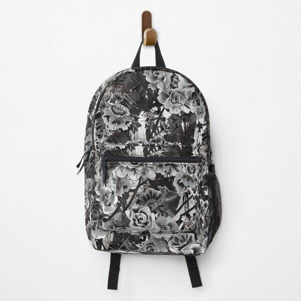 Item preview, Monochrome Floral Pattern With Artistic Background Strokes designed and sold by CoolPixels.