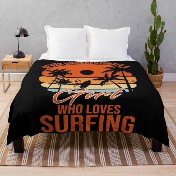 Item preview, Surf Girl Power - Vintage Sunset Beach Design designed and sold by GabrieSketcham.