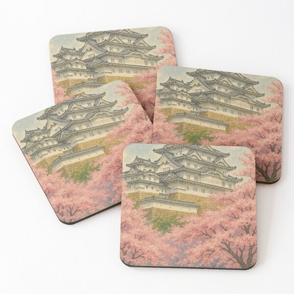 Item preview, Himeji Castle with Sakura Blossoms in Spring designed and sold by Places On Earth.