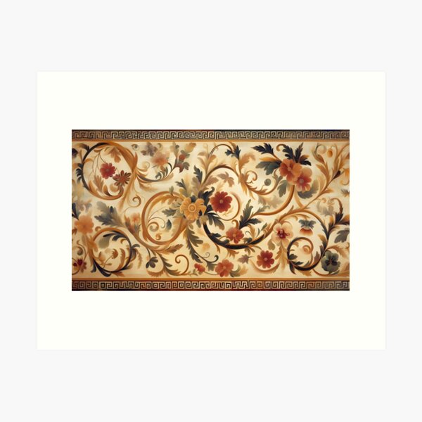 Aperçu de l'œuvre Motif floral baroque créée et vendue par JacquiTaylorArt.
