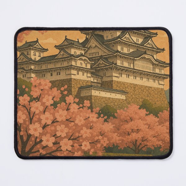 Item preview, Himeji Castle at Sunset with Cherry Blossom Trees designed and sold by Places On Earth.