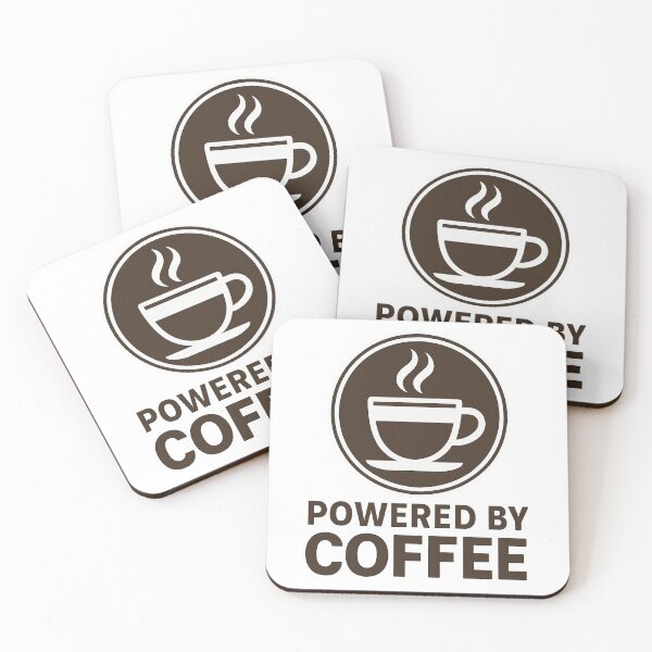 Item preview, Powered by Coffee – Minimalist Brew Emblem designed and sold by 707Store.