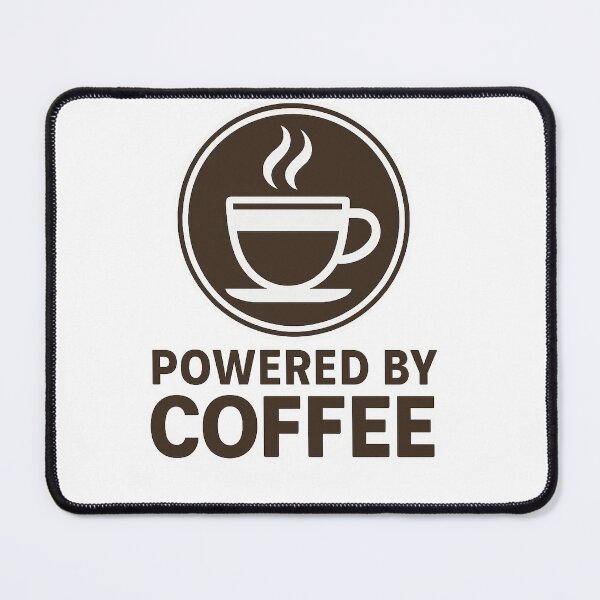 Item preview, Powered by Coffee – Minimalist Brew Emblem designed and sold by 707Store.