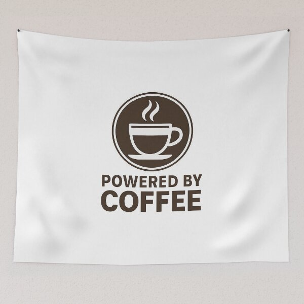 Item preview, Powered by Coffee – Minimalist Brew Emblem designed and sold by 707Store.