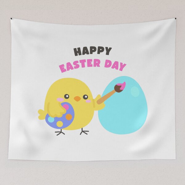 Item preview, Happy Easter Day – Cute Chick Painting Giant Egg Sticker designed and sold by BubiStudio.