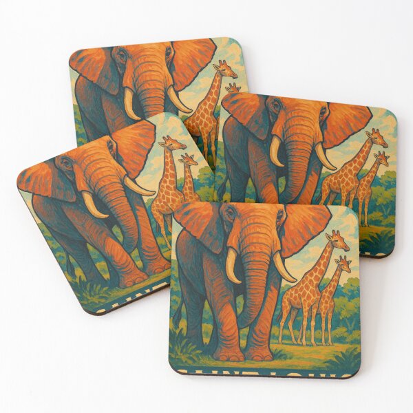 Item preview, Saint Louis Zoo African Wildlife – Elephant and Giraffes designed and sold by Places On Earth.