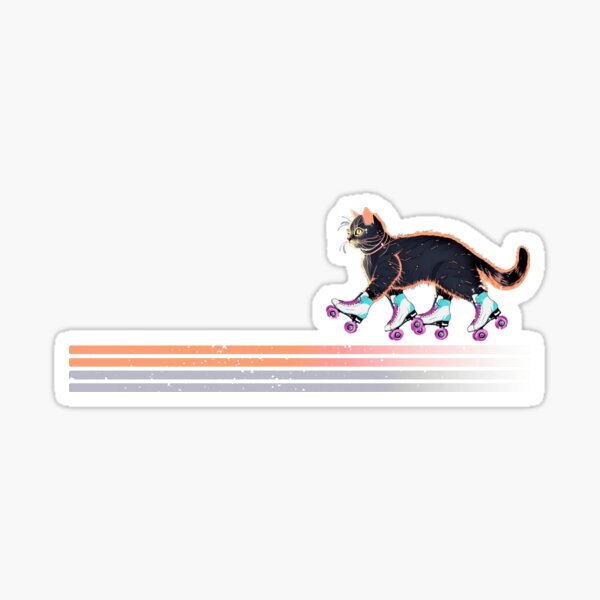 Item preview, Skater Cat - Retro Roller Vibes Design designed and sold by GichoMunnnne.