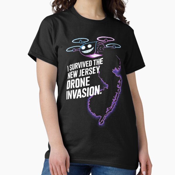 Item preview, I Survived The New Jersey Drone Invasion Funny T-Shirt NJ Sci Fi  designed and sold by deklnwart.