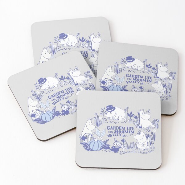 Artikelvorschau, Mumins Garten – Leben im Mumintal – Blumenmuster in Blau entworfen und verkauft von MoominStore.