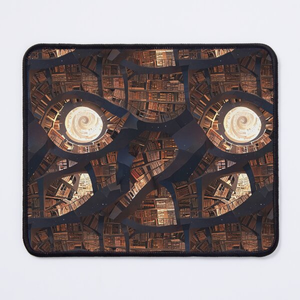 Item preview, Surreal Spiral Library with Illuminated Shelves and Endless Chambers designed and sold by CoolPixels.