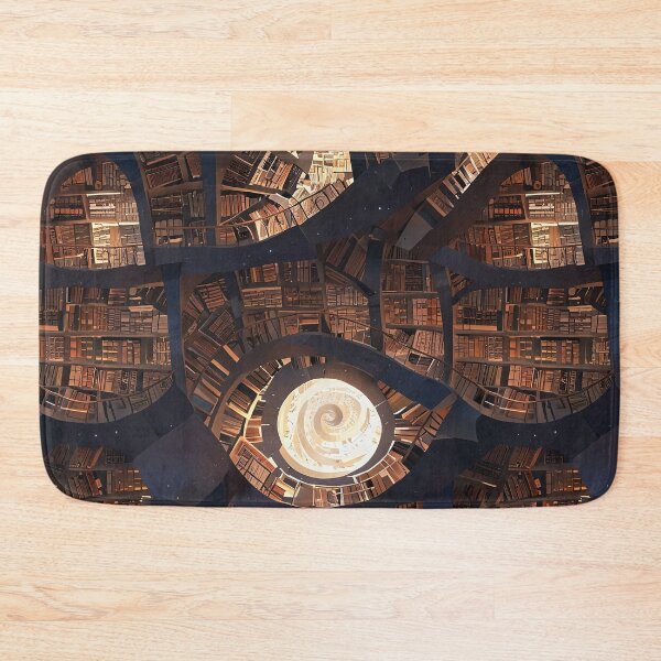 Item preview, Surreal Spiral Library with Illuminated Shelves and Endless Chambers designed and sold by CoolPixels.