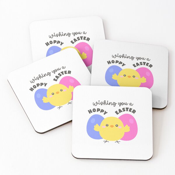 Item preview, Wishing You a Hoppy Easter – Cute Chick with Colorful Eggs Sticker designed and sold by BubiStudio.