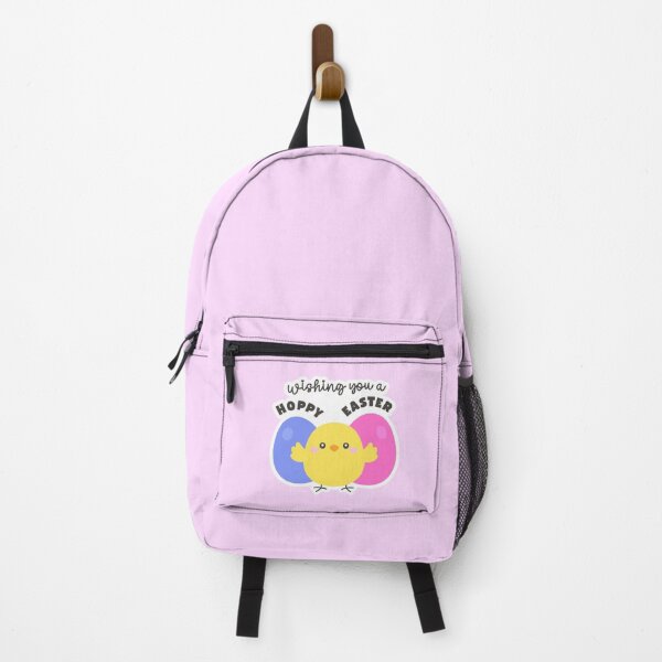 Item preview, Wishing You a Hoppy Easter – Cute Chick with Colorful Eggs Sticker designed and sold by BubiStudio.