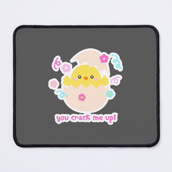 Item preview, You Crack Me Up – Funny Hatching Chick Easter Pun Sticker designed and sold by BubiStudio.