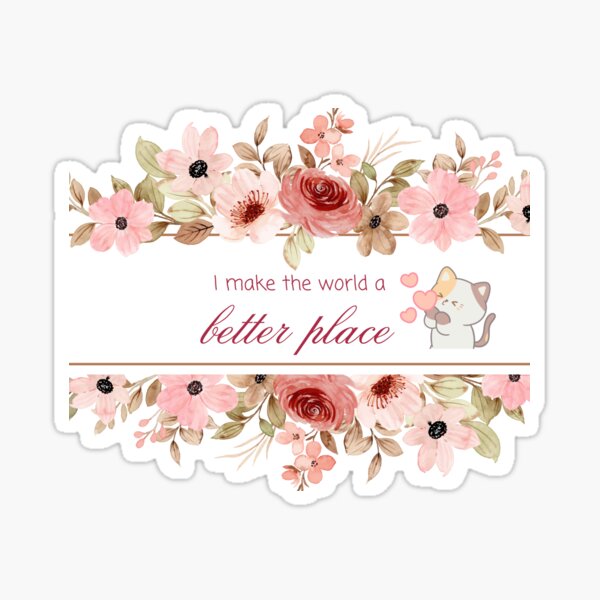 Item preview, Cute Positive Floral Aesthetic  designed and sold by TheMindsetMuse.